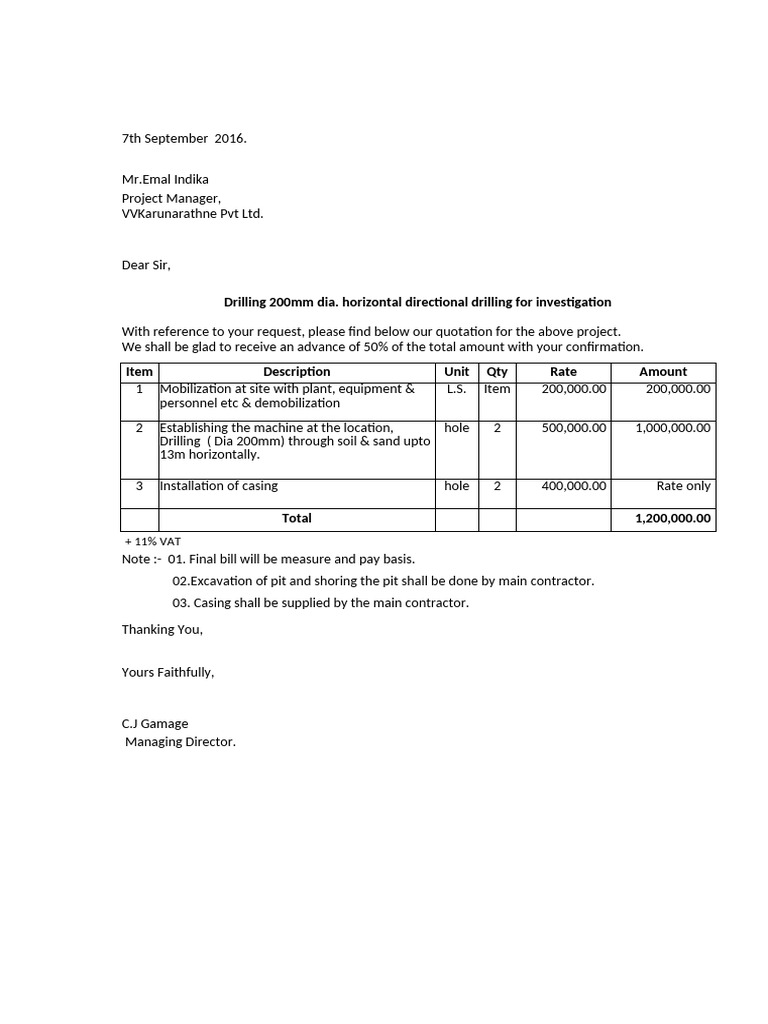 Preliminary Quotation - 200 | PDF | Technology & Engineering