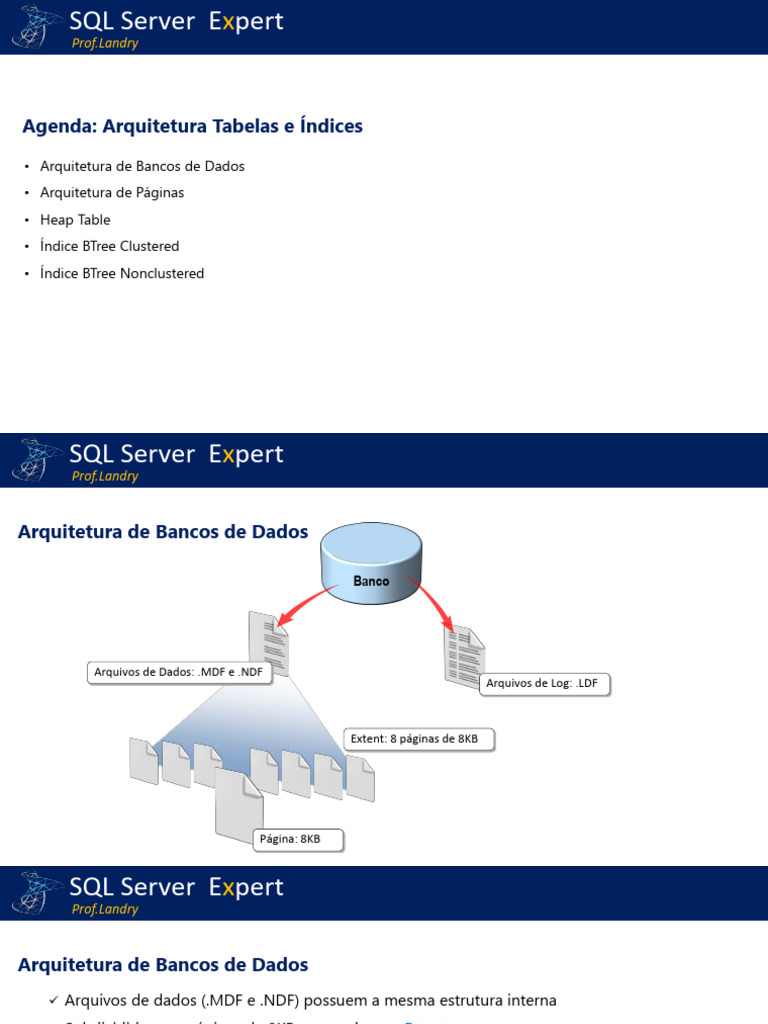 Estrutura de Bancos de Dados no SQL Server | PDF | Microsoft SQL Server ...