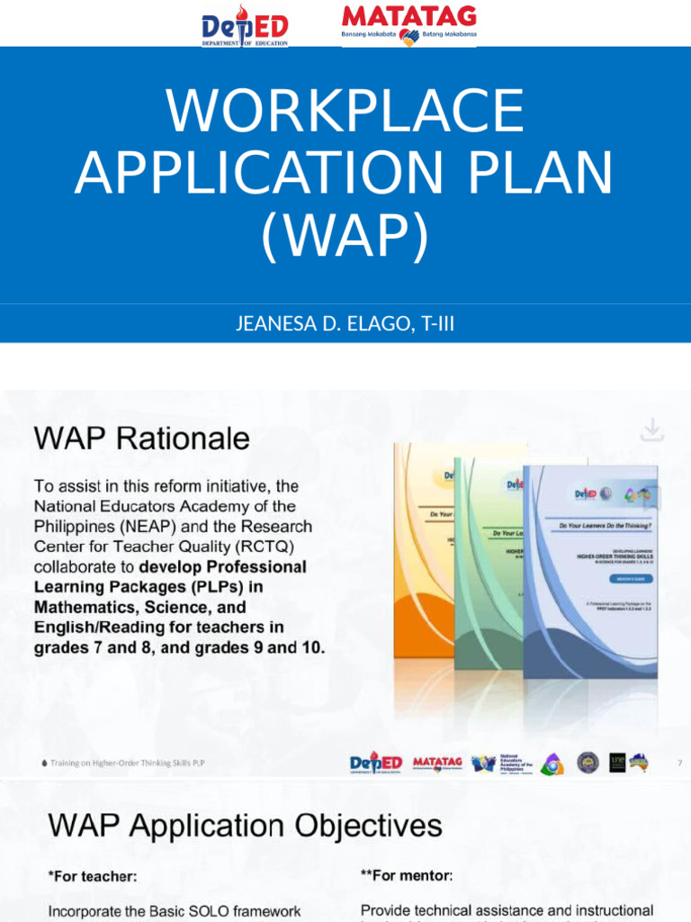 Workplace Application Plan Sample | PDF