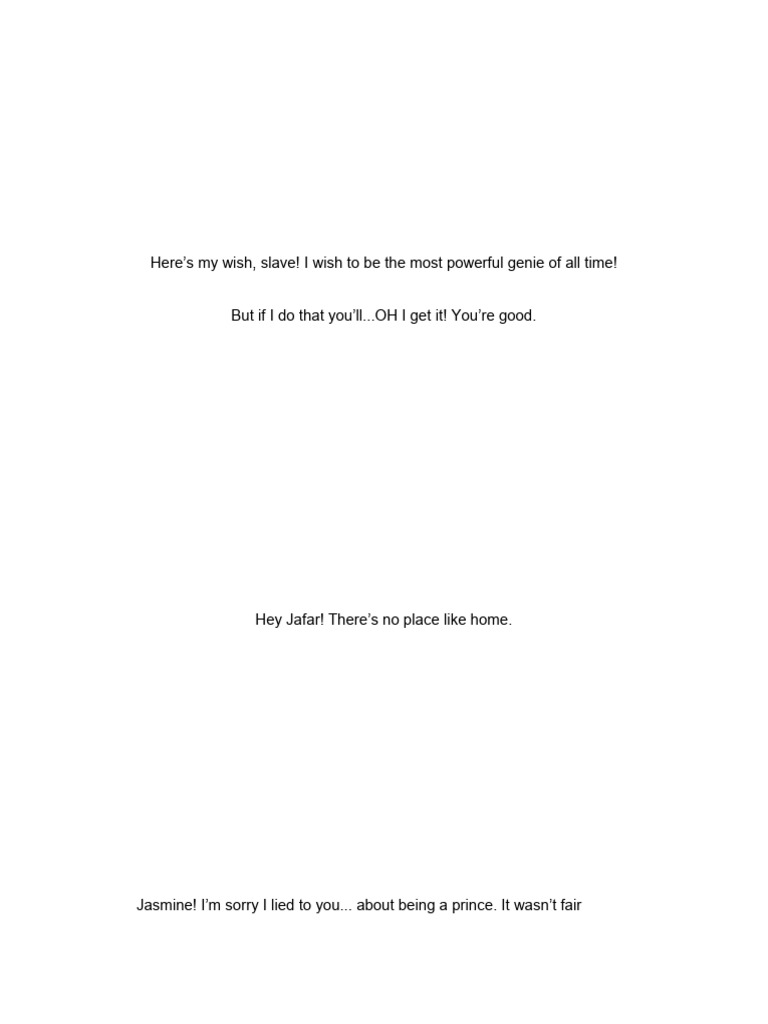 Aladdin Jr. Script Excerpt | PDF