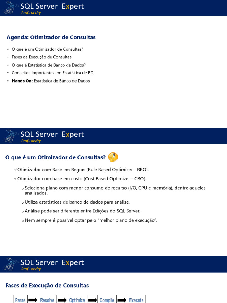 A02+Query+Tuning+ +Otimizador+de+Consultas | PDF | Microsoft SQL Server ...