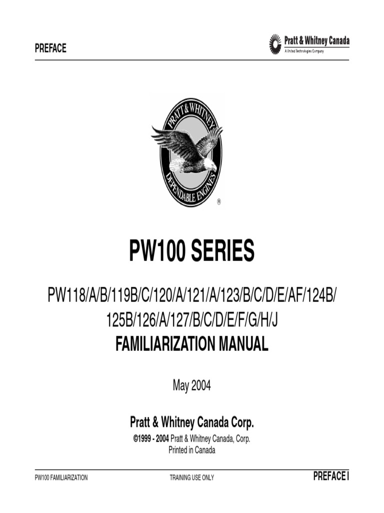 PW100 Engine Familiarization Manual | PDF | Engines | Aviation