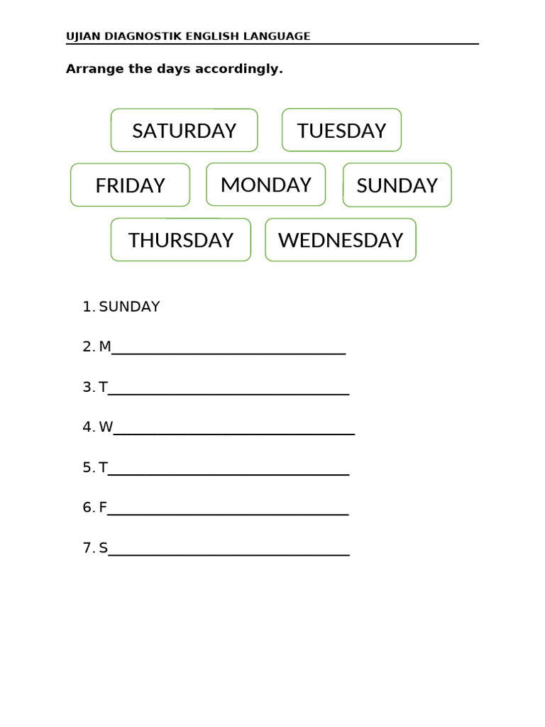 Arrange The Days Accordingly | PDF | Self-Improvement | Wellness