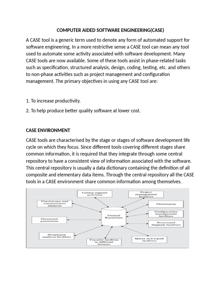 Computer Aided Software Engineering (Case) | PDF | Software | Databases