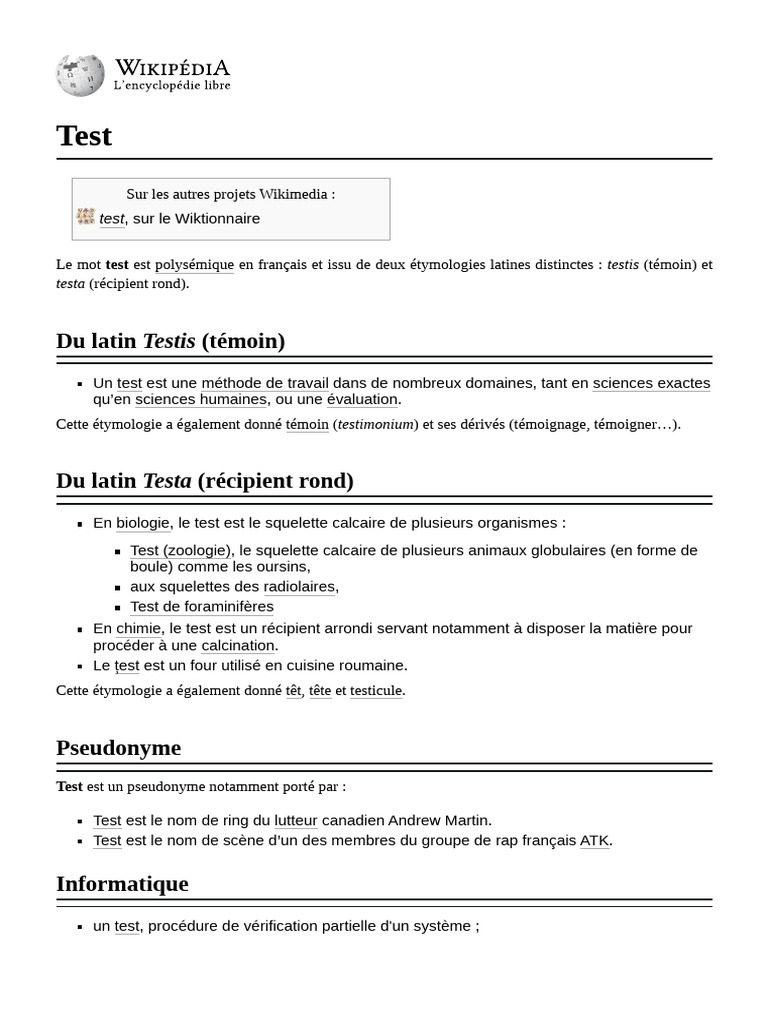 Significations et usages du mot 