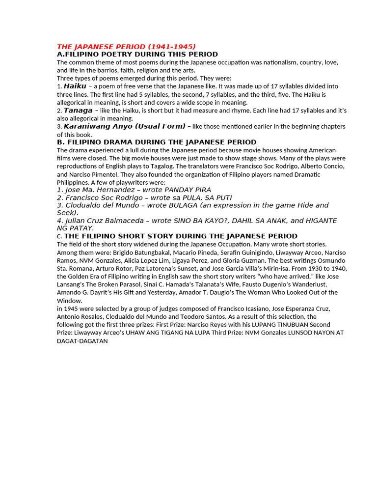 Japanese Period | PDF | Philippines