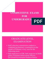 Competitive Exams for UG