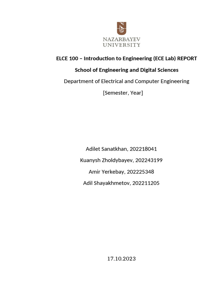 ECE Lab 2 | PDF | Arduino | Electrical Network