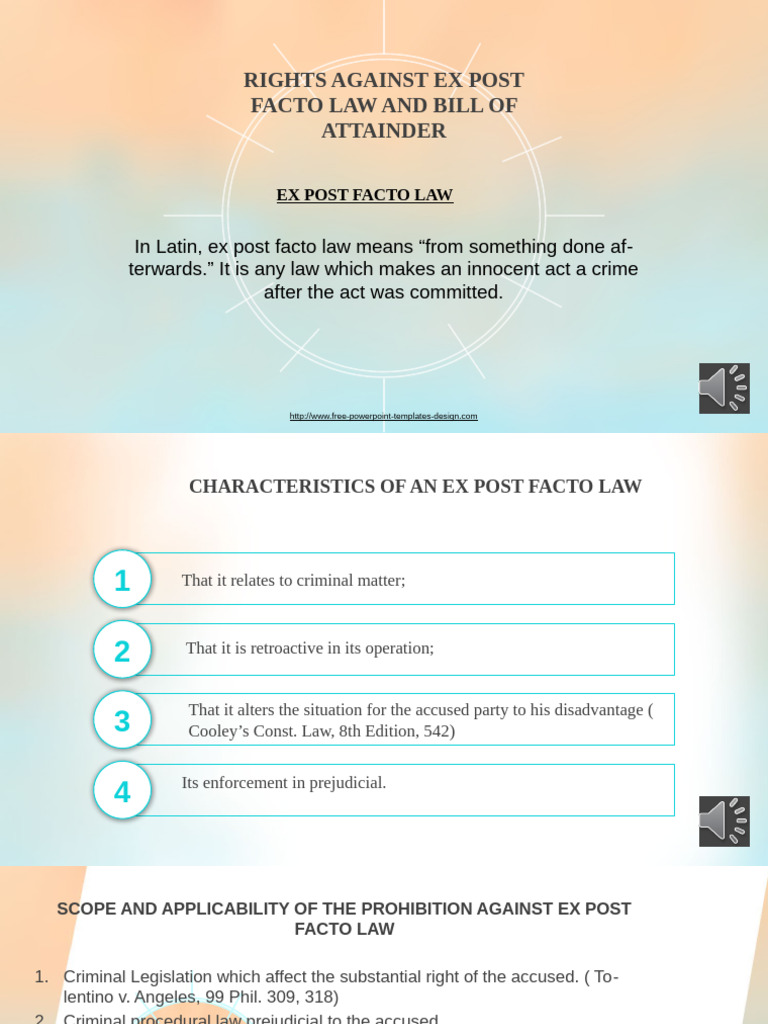 Ex Post Facto Law and Impeachment Explained | PDF | Impeachment | Ex ...