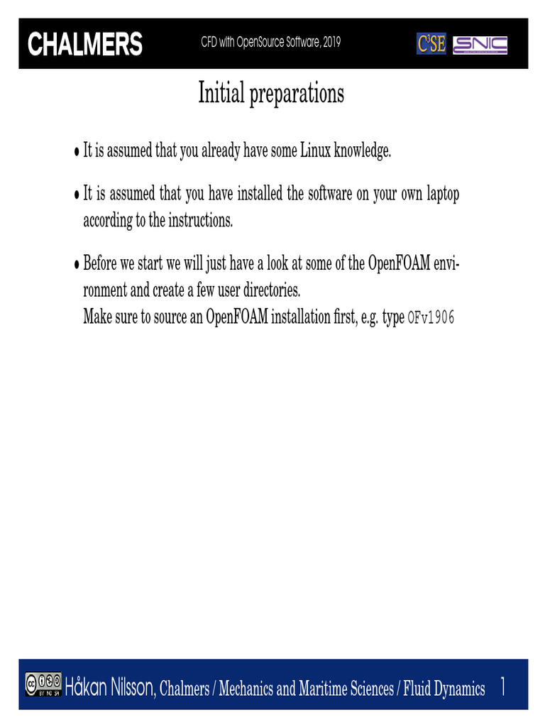 OpenFOAM Setup Guide for Linux Users | PDF | Computer Programming ...