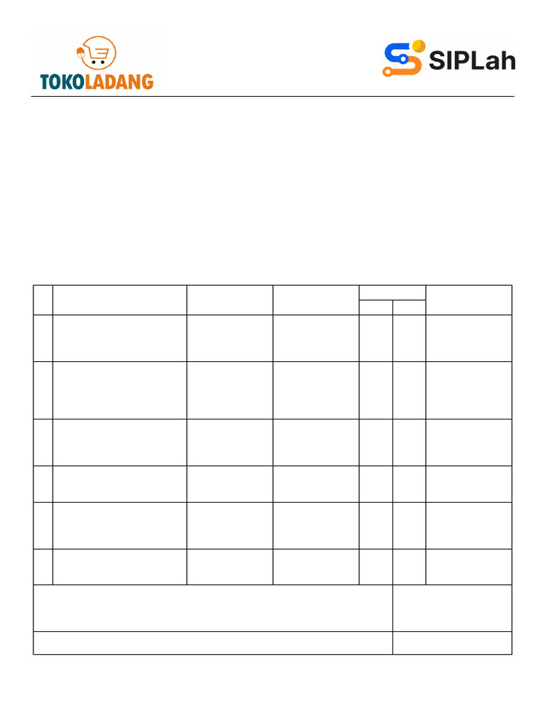 Proforma Invoice Toko Ladang 2024 | PDF