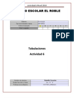 Tabulaciones Actividad 6