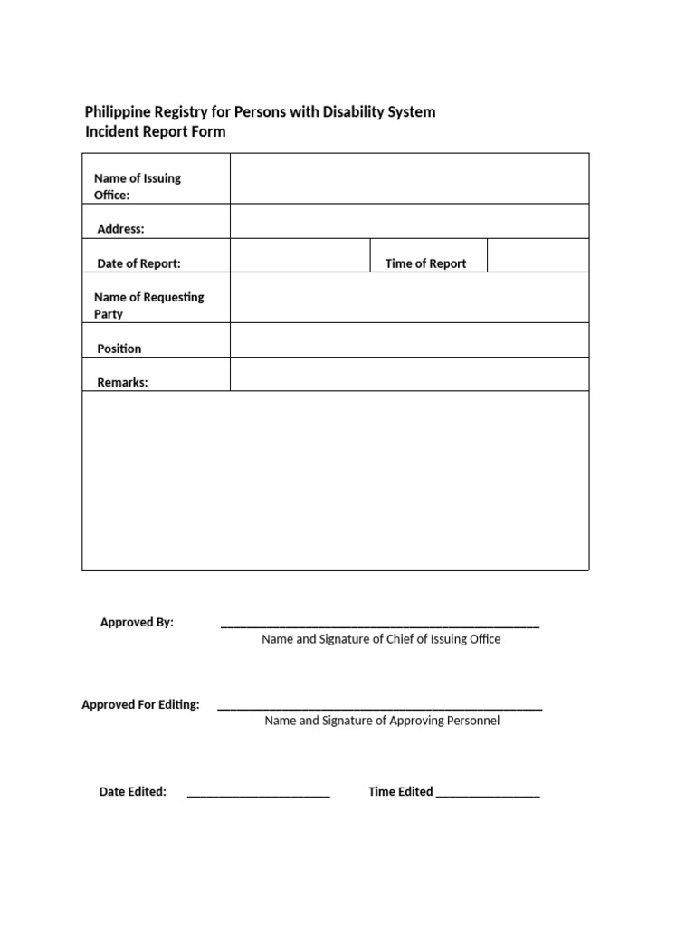 Incident Report Pdf Pdf Business