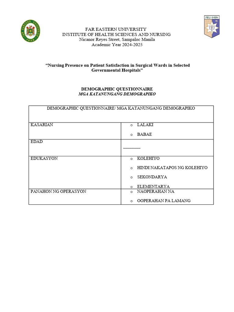2 TAG QUESTIONNAIRES Tool | PDF
