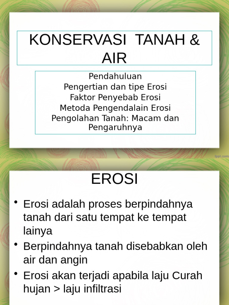 Pengendalian Erosi Tanah dan Air | PDF