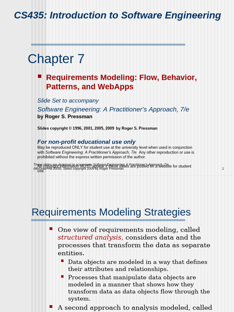 Chapter 07 Requirements Modeling-2 | PDF | Computing | Software Engineering