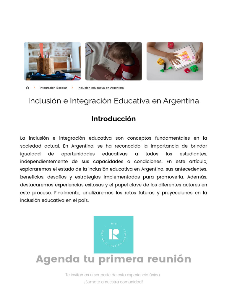 Inclusión Educativa en Argentina | PDF | Inclusión (Educación) | Invalidez