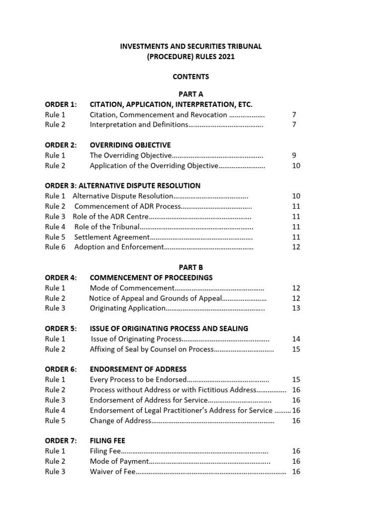 IST Procedure Rules 2021 | PDF | Alternative Dispute Resolution | Brief ...