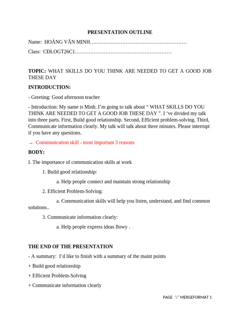 Outline TAGT2 | PDF | Career & Growth