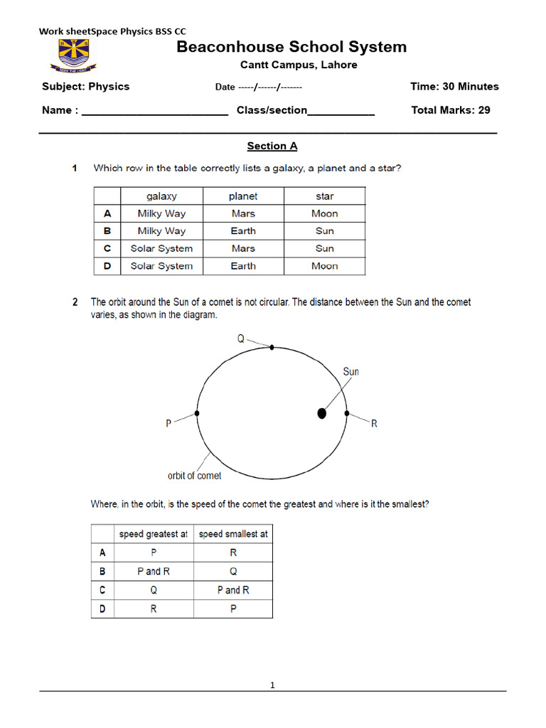 Space Physics (Earth - Solar System) | PDF | Teaching Methods & Materials