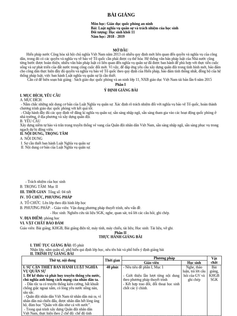 BAI GIANG 11 Bai 1 | PDF