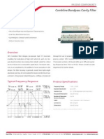 Combline Bandpass Cavity Filter Features