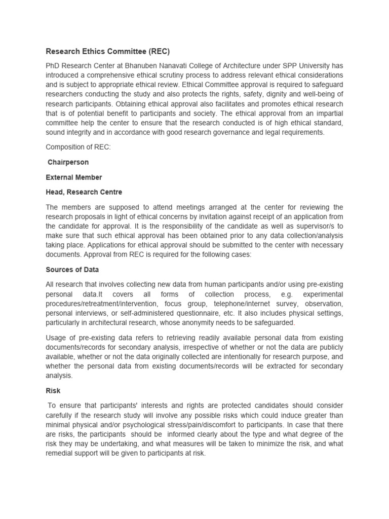 Ethics Committee Approval Process | PDF | Informed Consent ...