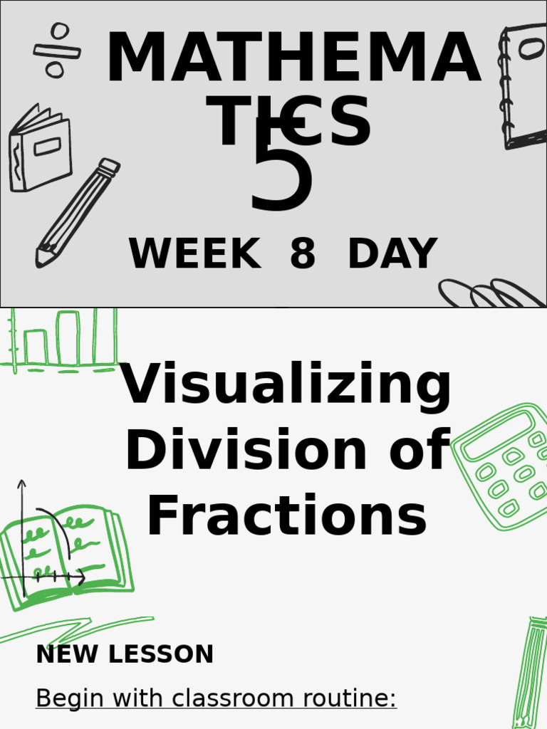 Week 8: Division of Fractions | PDF