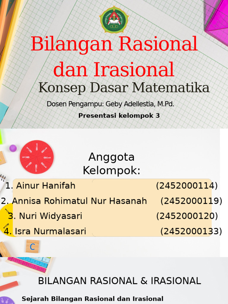 Bilangan Rasional dan Irasional dalam Matematika | PDF | Metode & Bahan ...
