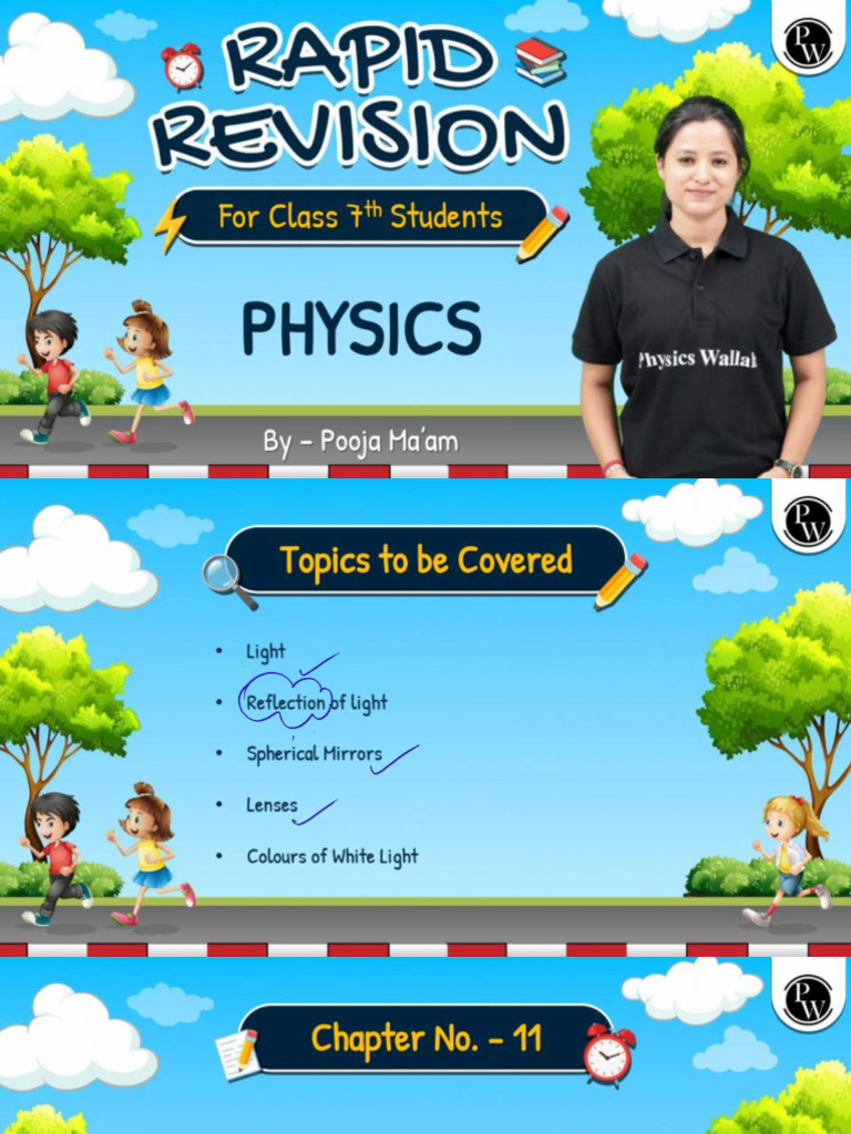 Light - Class Notes - Rapid Revision For Class 7th | PDF