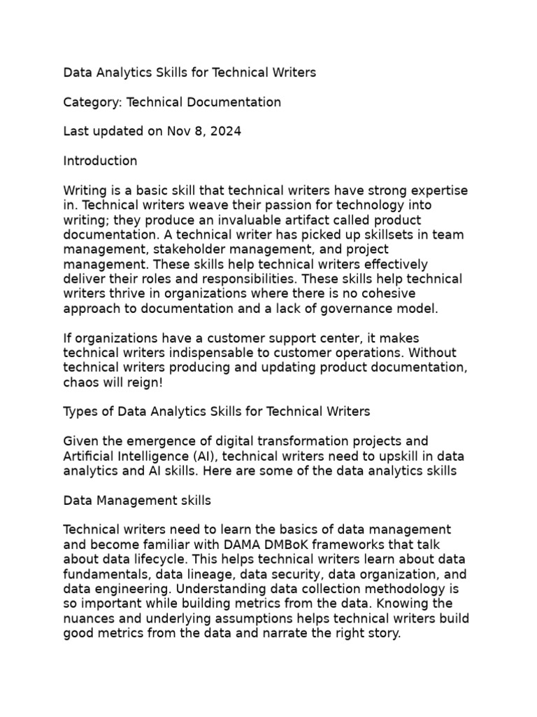 Data Analytics Skills For Tech | PDF | Data | Data Analysis