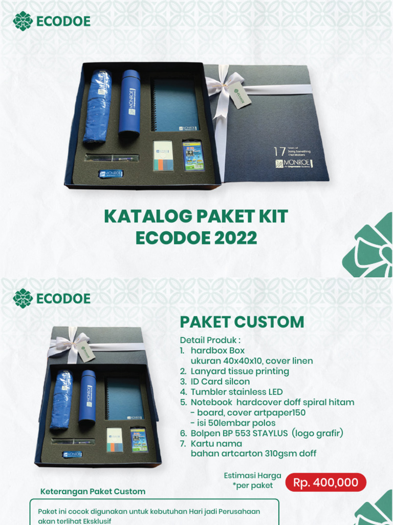 Paket Merchandise Perusahaan 2022 | PDF
