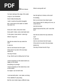 How Far I'll Go From Moana Lyrics
