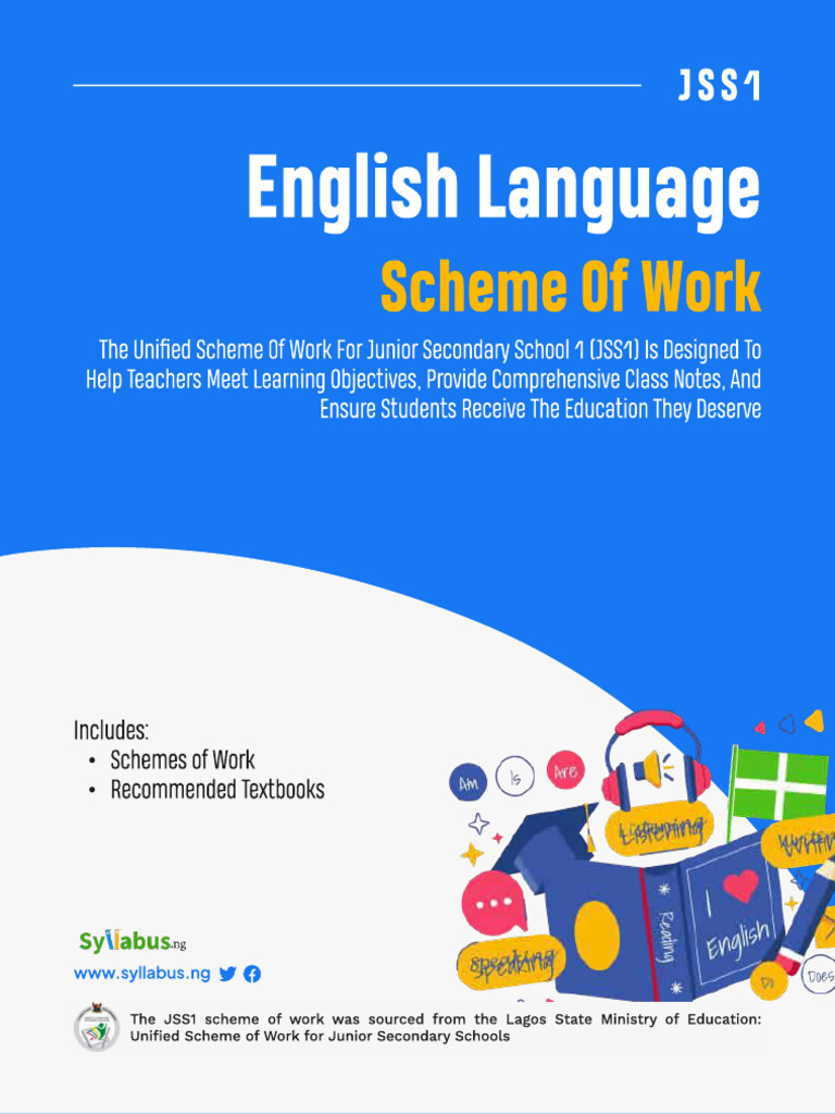 JSS1 English Scheme of Work Overview | PDF | English Language | Essays