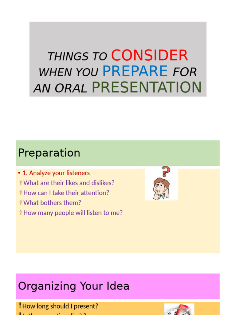 Oral Presentation Preparation Guide | PDF | Human Communication | Cognition