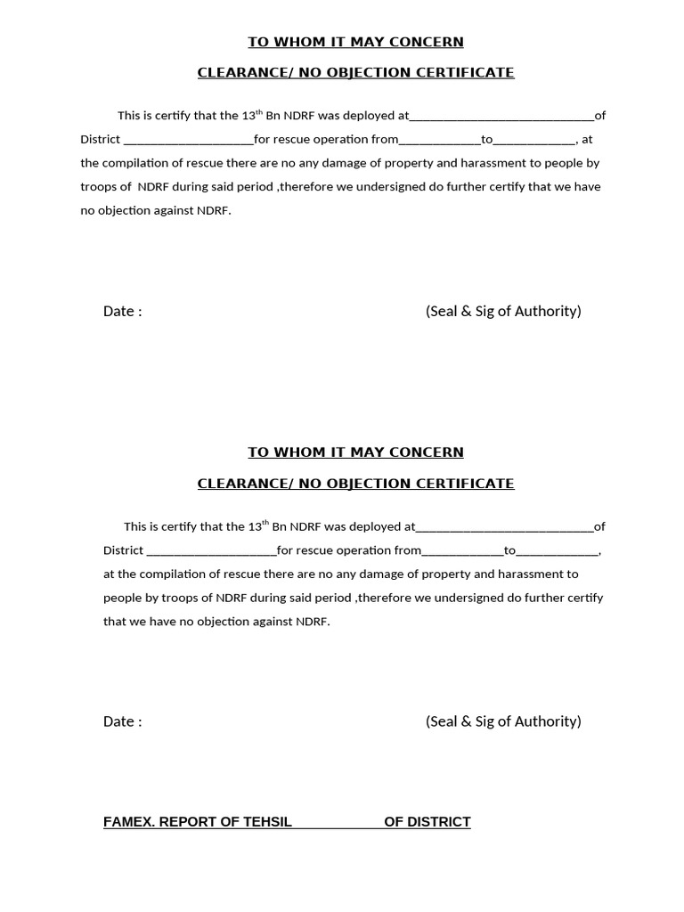 Noc Pdf Public Services Civil Defense