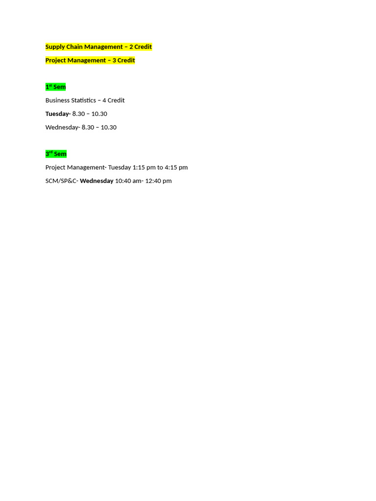 Time Table | PDF | Computers | Technology & Engineering