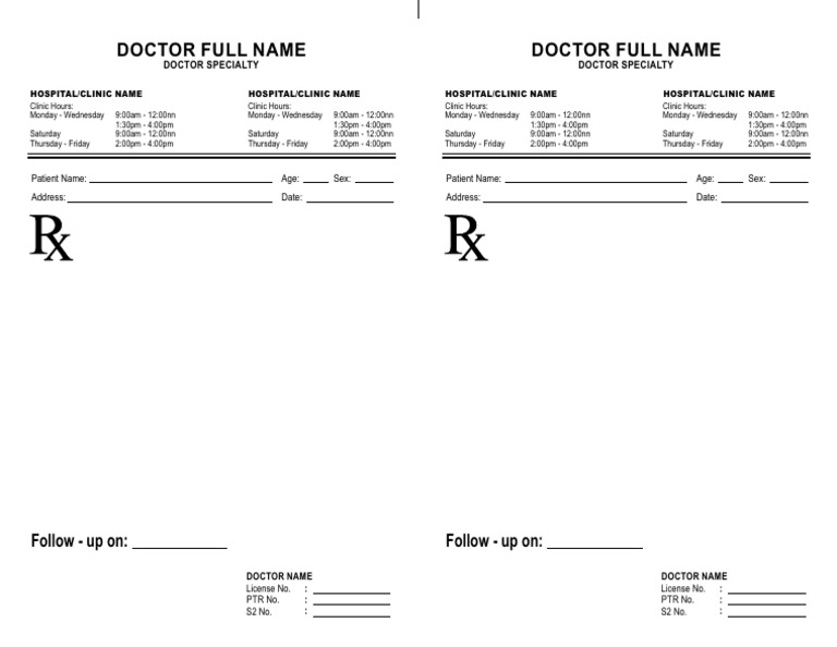RX Pad Generic | PDF
