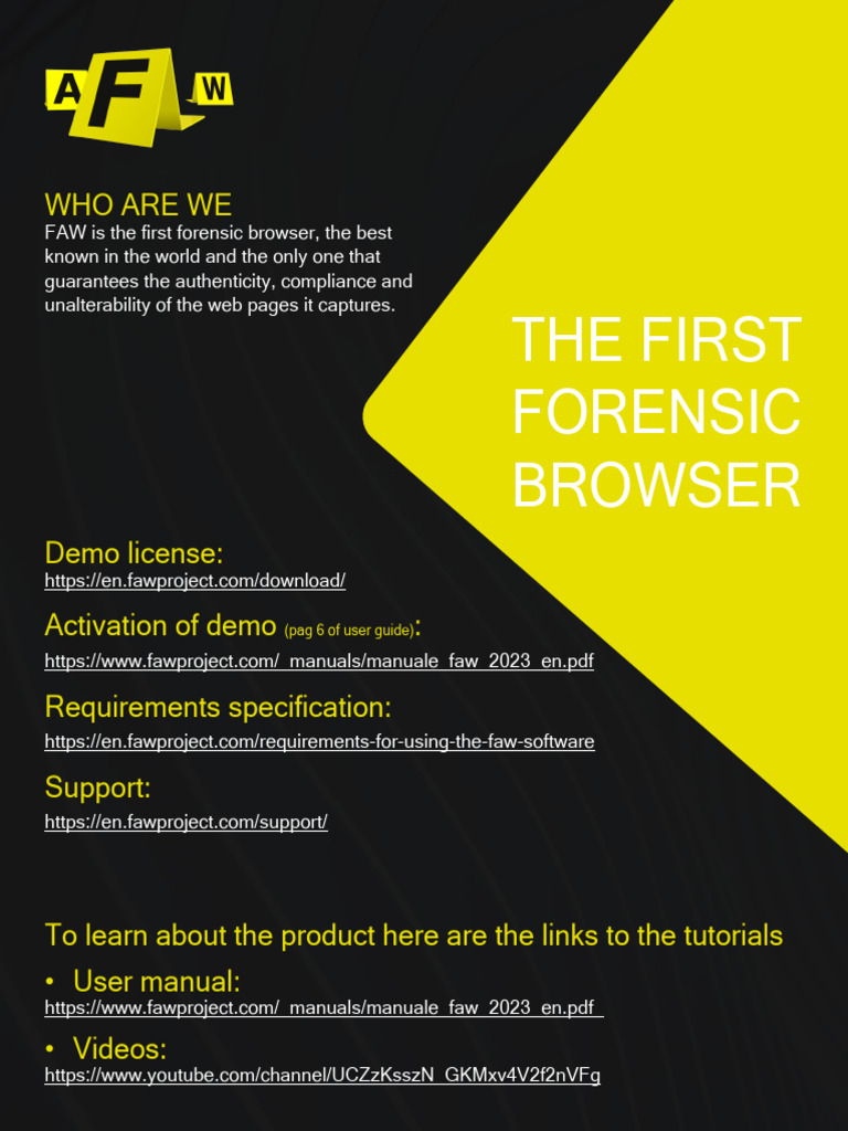 FAW Software: Forensic Browser Overview | PDF | Computers