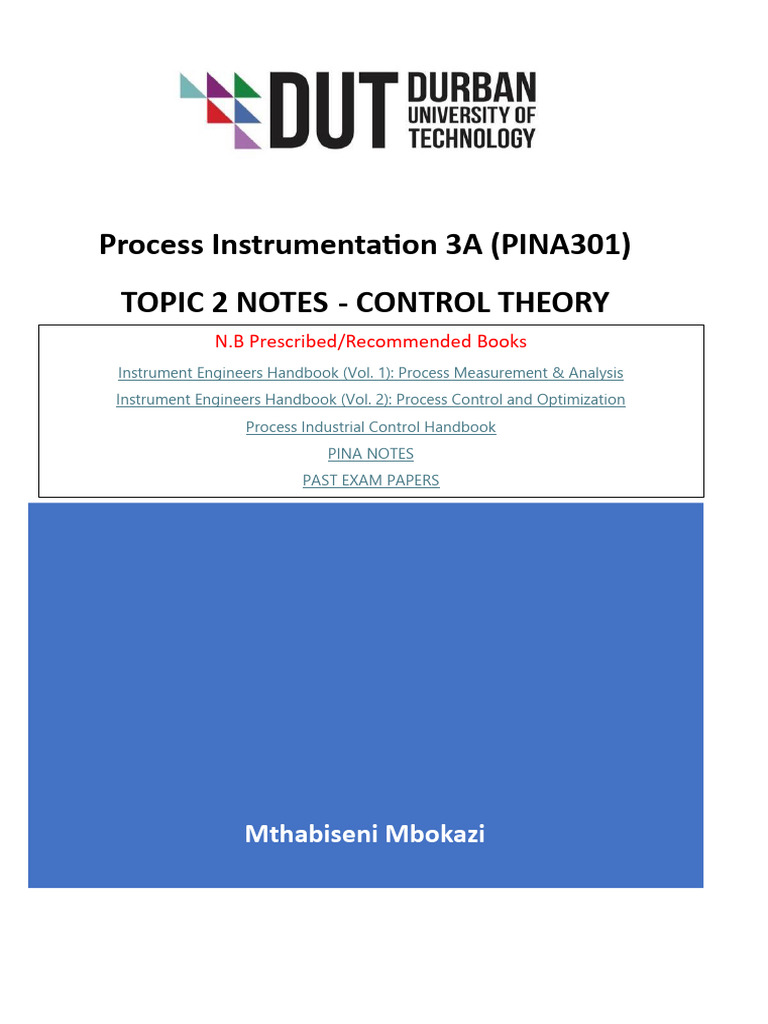 Topic 2 - Control Theory Updated | PDF | Control Theory | Feedback