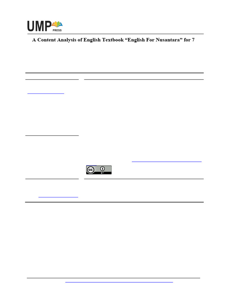 Analysis of "English for Nusantara" Textbook | PDF | Curriculum | Teachers