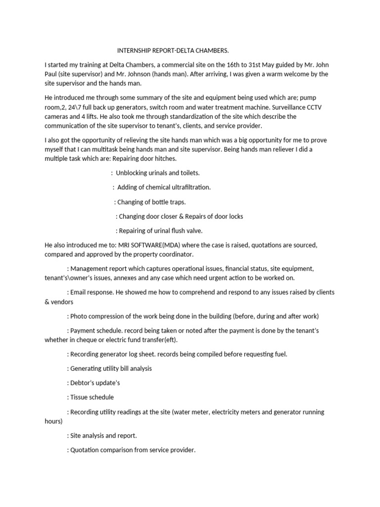 Internship Report Shalom | PDF | Technology & Engineering
