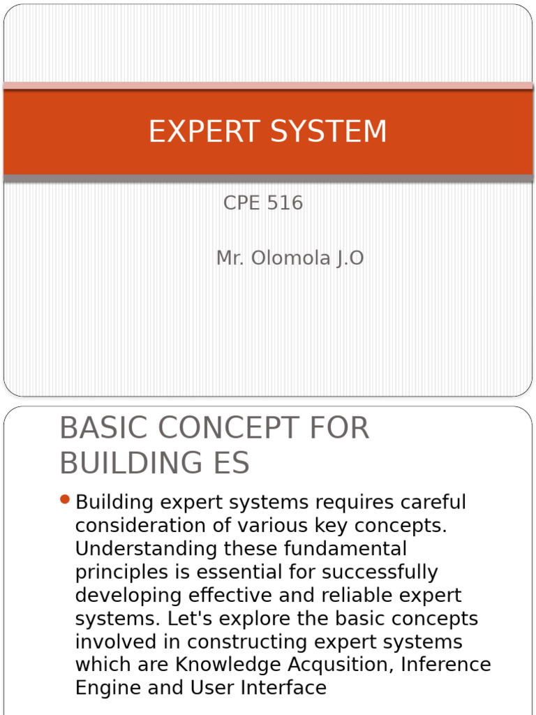 Building Expert Systems: Key Concepts | PDF | Knowledge | Knowledge ...