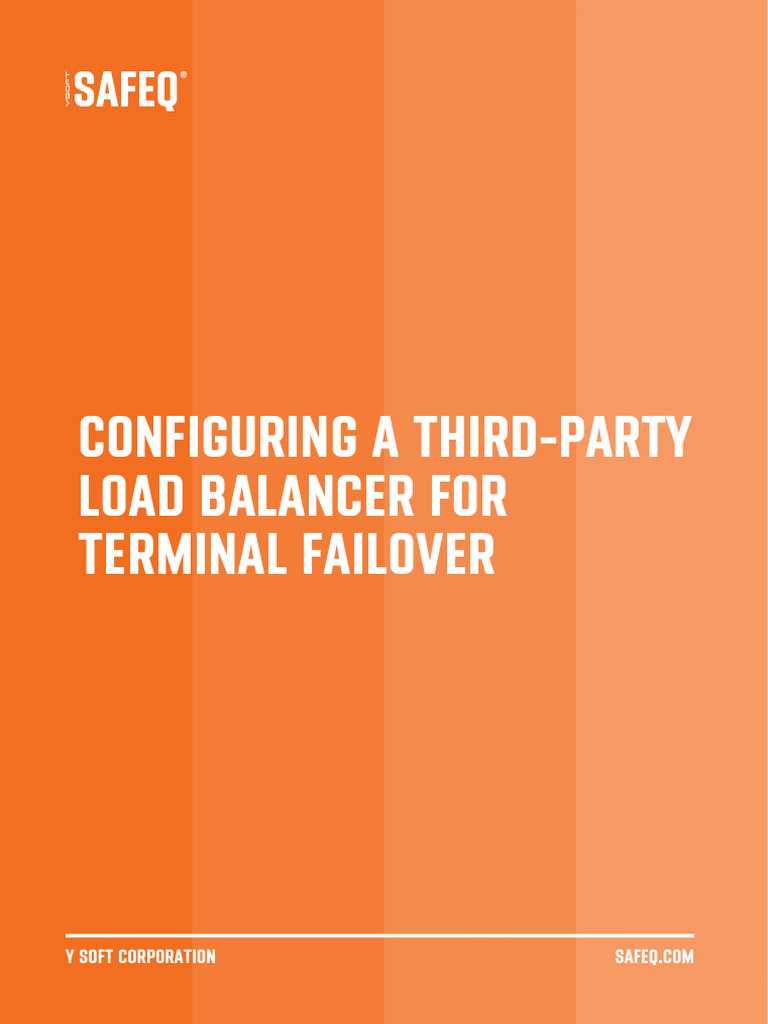 Configuring a third party load balancer for terminal failover v14