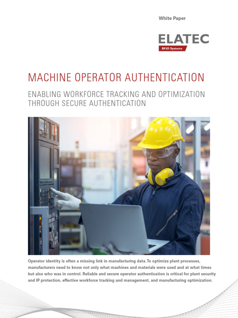 Machine Operator Authentication | PDF | Radio Frequency Identification ...
