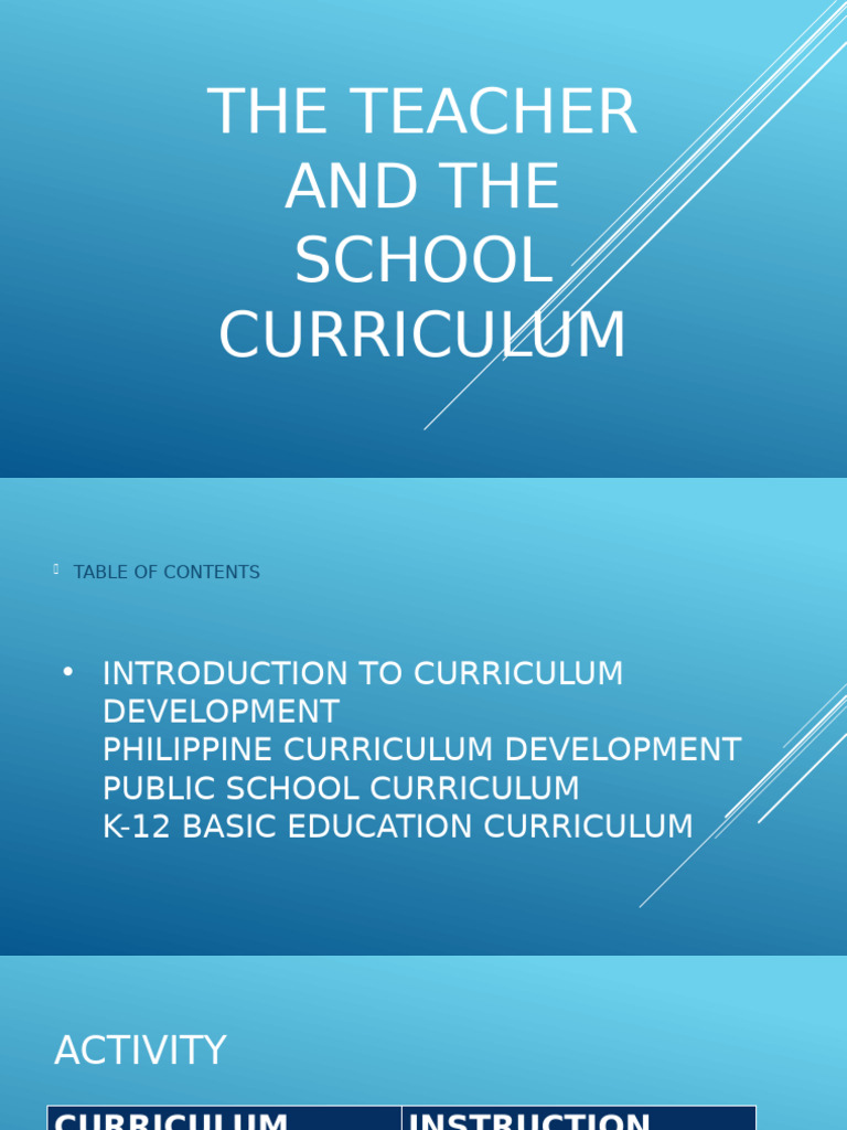 The Teacher and The School Curriculum | PDF | Curriculum | Learning