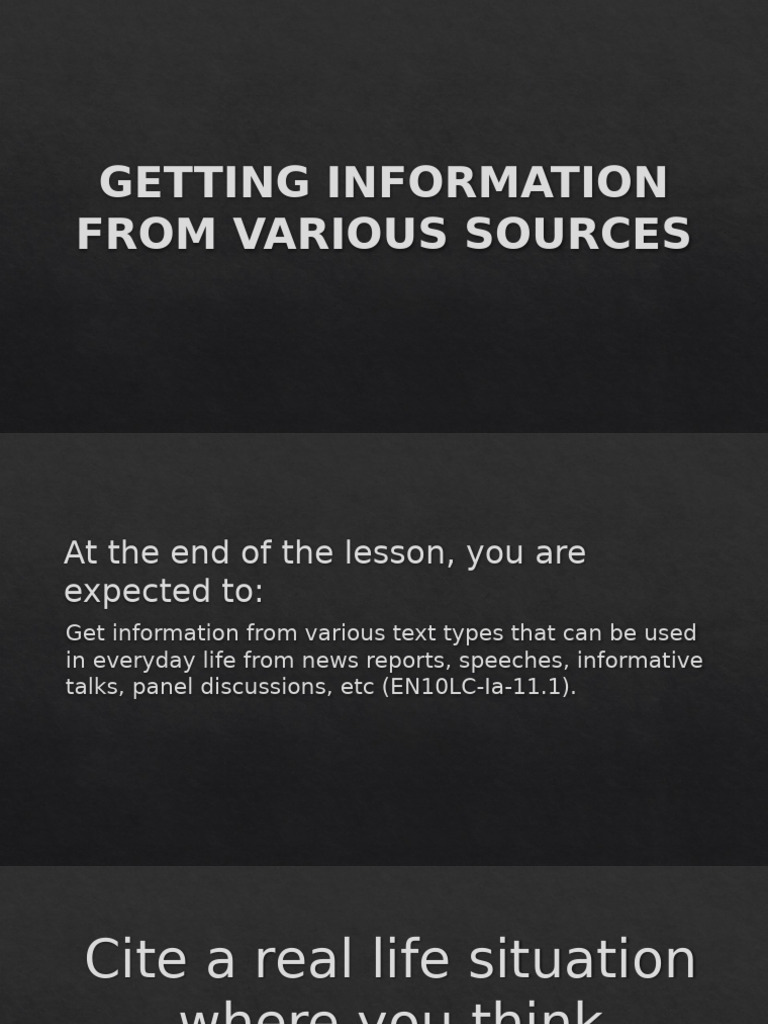 Information Sources for Everyday Life | PDF | Information | News