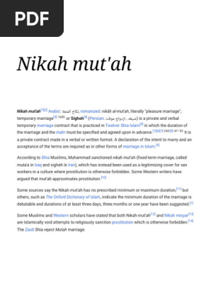 Nikah mut'ah - Wikipedia