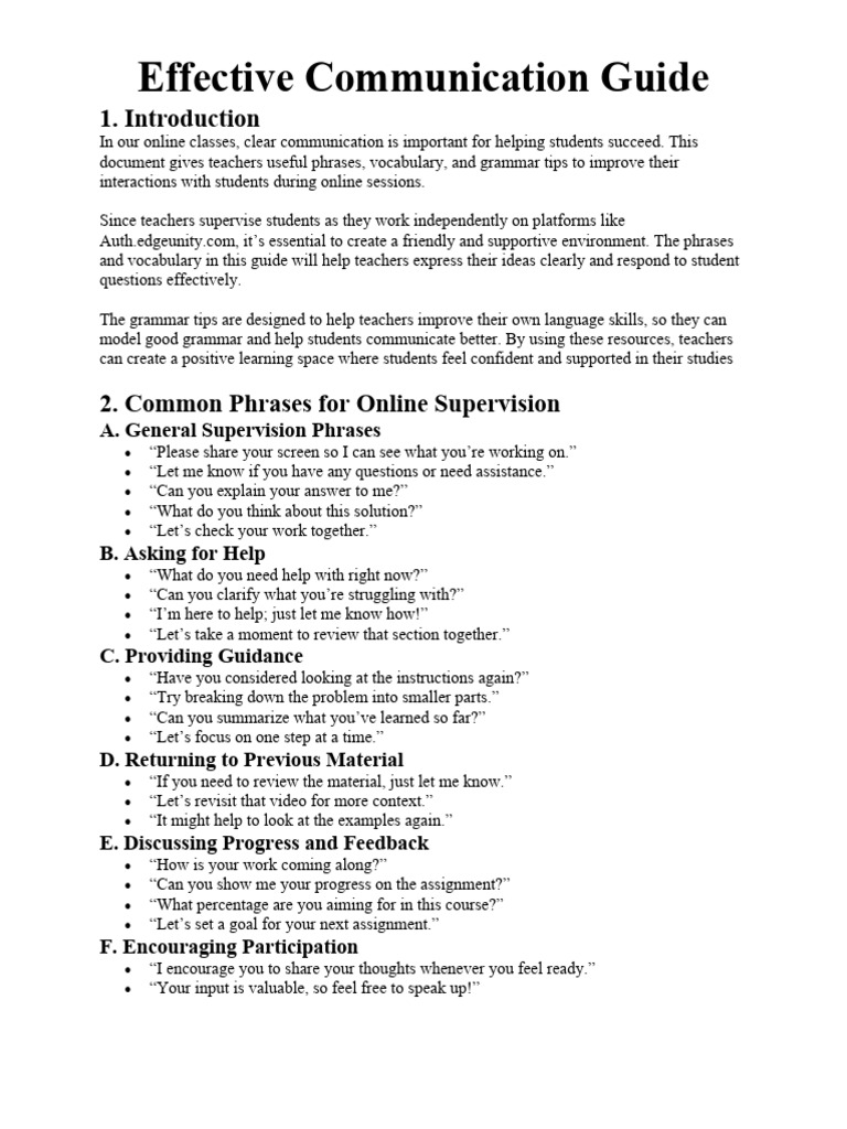 Online Teaching Communication Tips | PDF | Grammatical Number | Verb