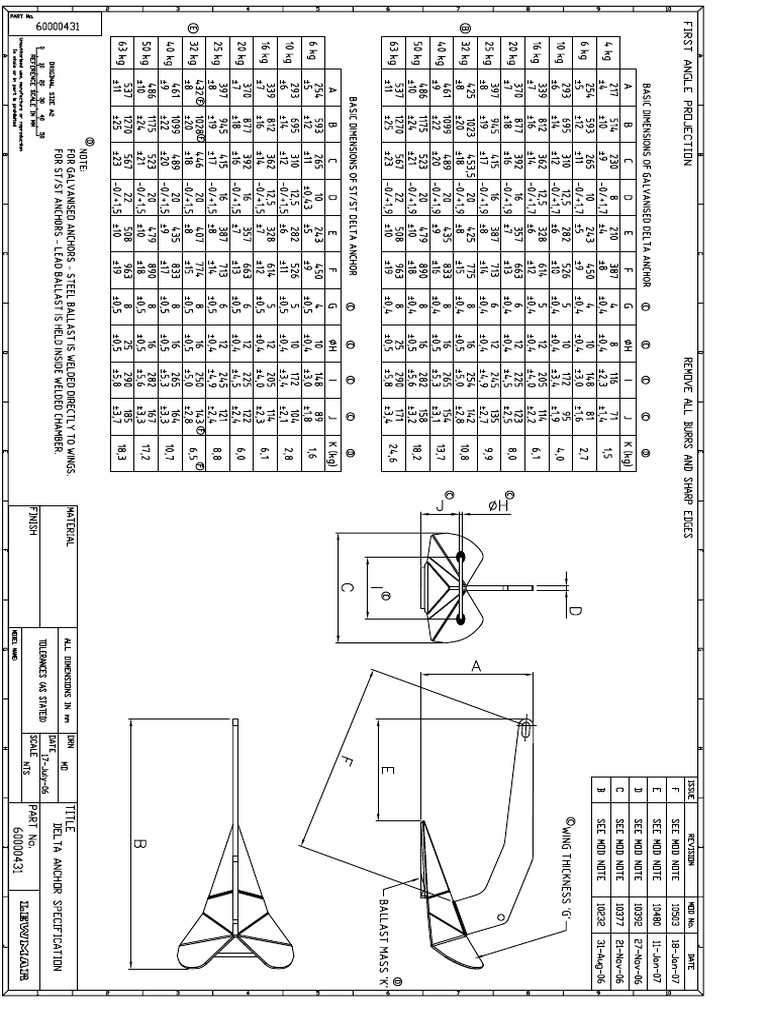 Anchor Delta Anchor Design Drawing PDF